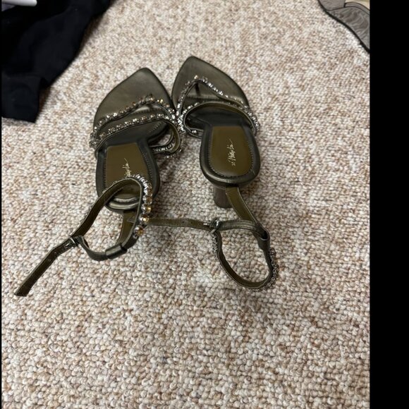 3.1 PHILLIP LIM Verona crystal-embellished sandals Army green Size 39 - Picture 2 of 8